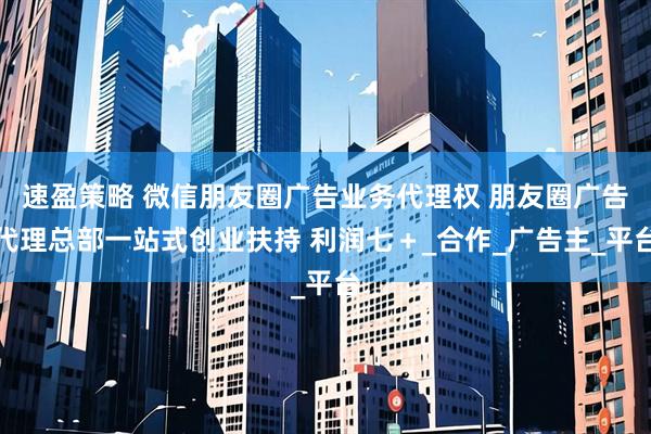 速盈策略 微信朋友圈广告业务代理权 朋友圈广告代理总部一站式创业扶持 利润七＋_合作_广告主_平台